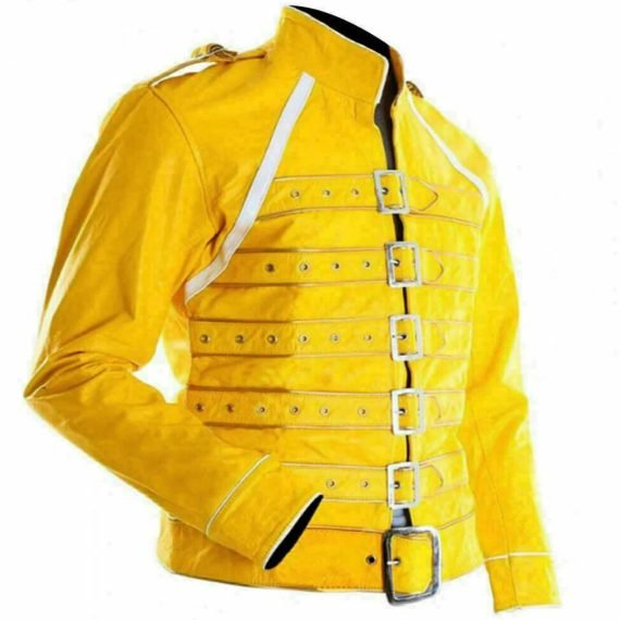Concert Costume Jacket Handmade Belted Yellow Halloween Cosplay