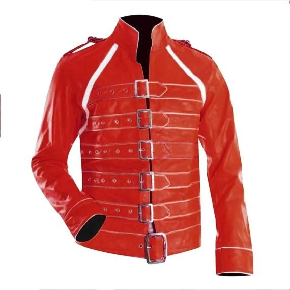 Concert Costume Jacket Handmade Belted Red Halloween Cosplay