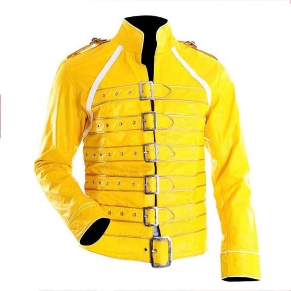 Concert Costume Jacket Handmade Belted Yellow Halloween Cosplay